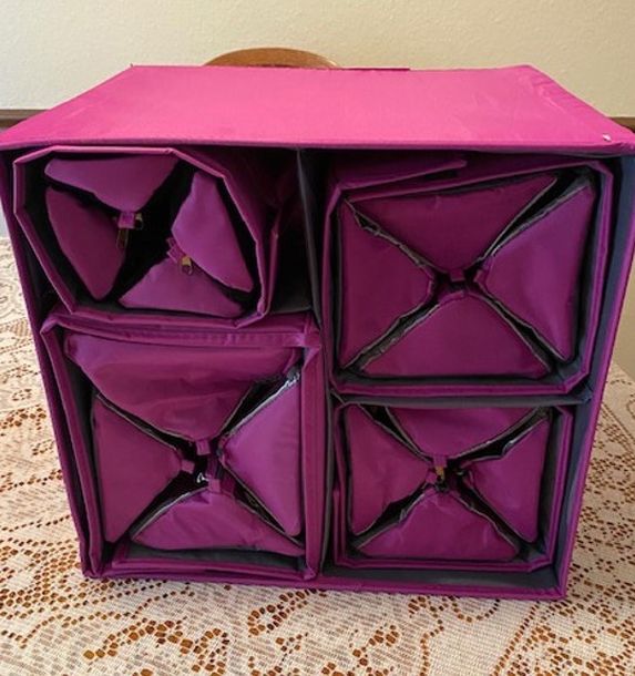 New, Price Firm, 5 Pc Better Beauty Case Set, Magenta, by Joy Montgano