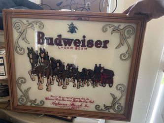 Anheuser Budweiser Beer Glass Sign