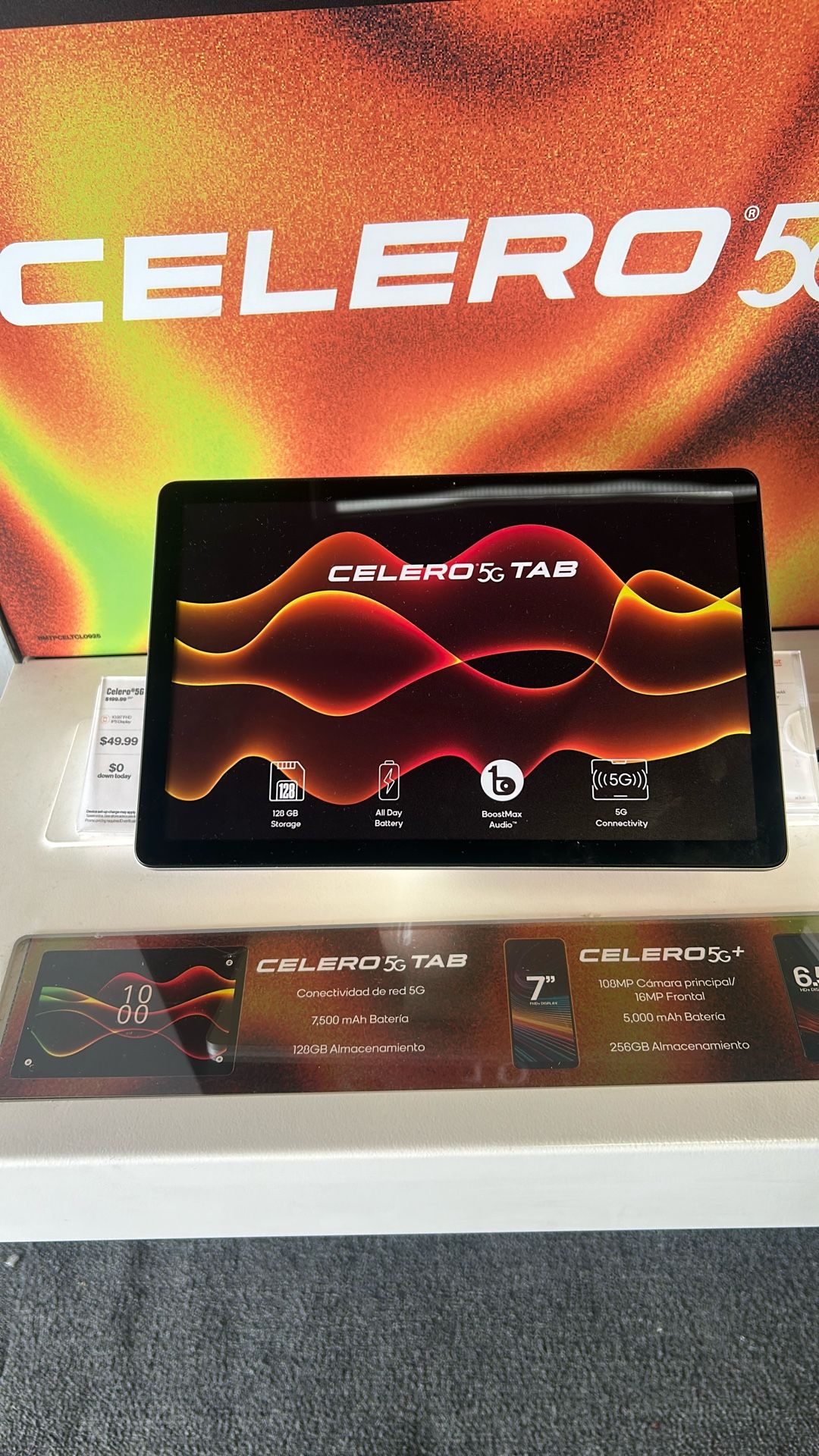 CELERO 5g Tablet $49 When You Add A Line At Boost Mobile 