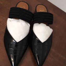 Malone Souliers Maisie  Croc Braided Size EU 36.5 and US 6 Made in Italy