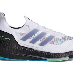 Adidas Ultraboost 21 running shoes. 