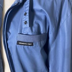 Members Only Vintage Blue Bomber Jacket 