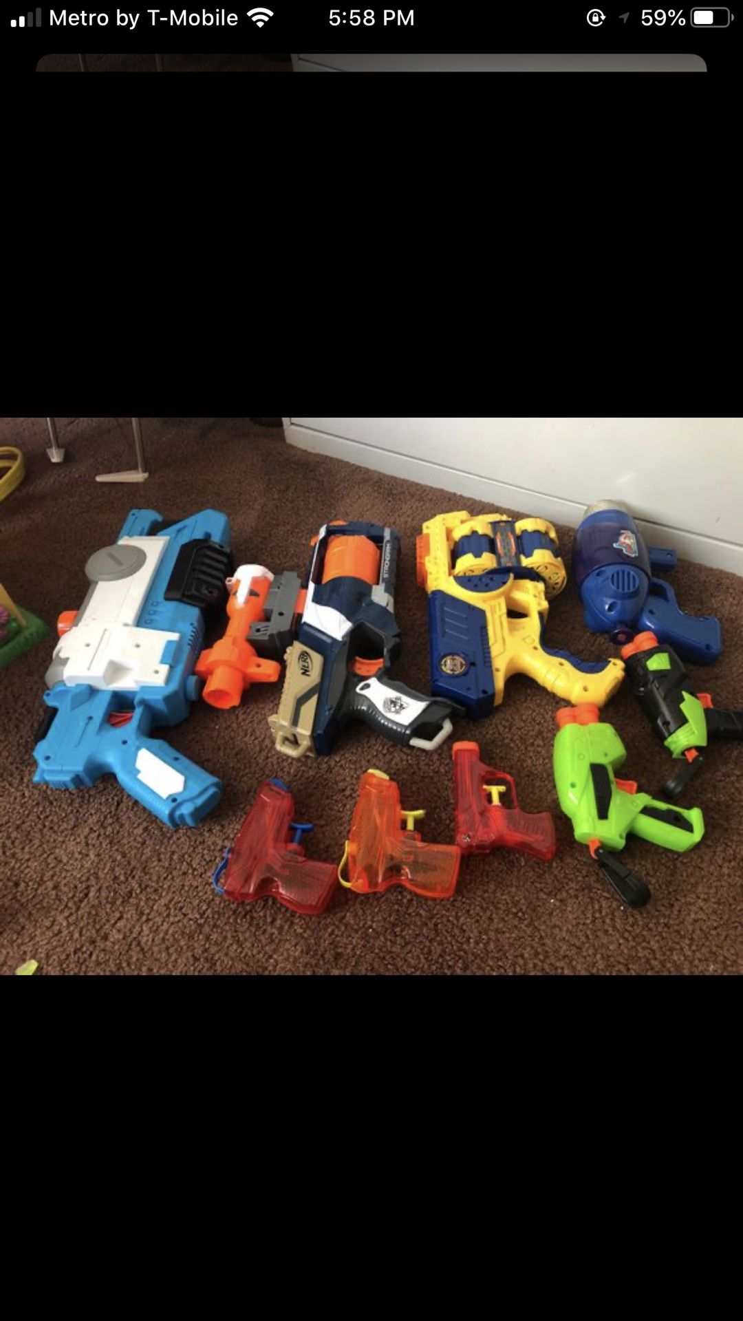 Kids nerf gun and water gun all for $10