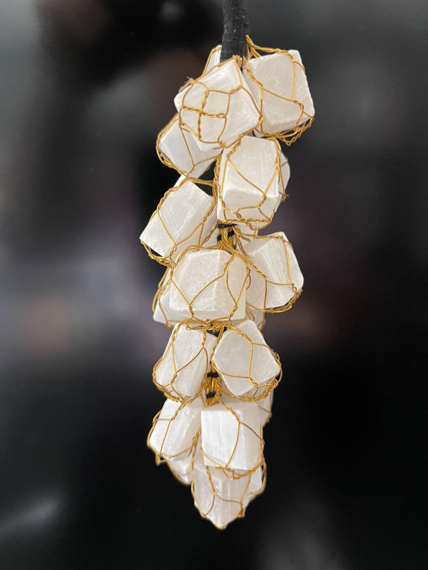Selenite Hanging- Evil Eye Protection -Curse Protection - Protection Amulet For Home - Wall, Door and Car Hanging