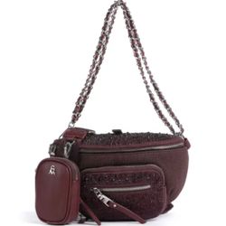 STEVE MADDEN MAXIMA BMAXIMA BELT BAG NWT BURGUNDY