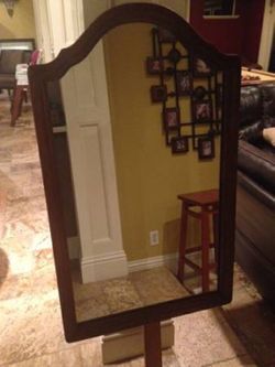 Heavy Wood, Dresser (or Wall Mirror) Mirror, 41x25