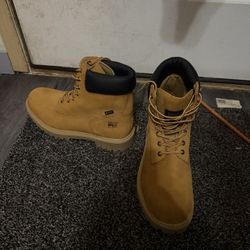 Men's Timberland PRO 6" Direct Attach Leather Steel Toe Waterproof Boots Size 14