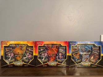 Lot of 3 Pokémon Hidden Fates GX Collection Boxes – Sealed Set