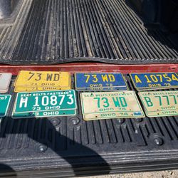 Vintage 1970's Ohio State License Plates Lot 