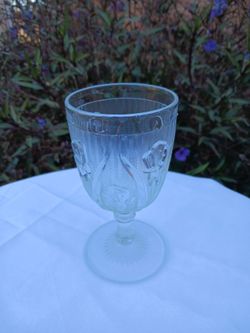 TUMBLER,  IRIS FLOWERS,  GLASS