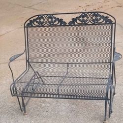 Wrought Iron Patio Furniture Glider