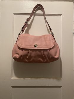 Pink Coach Baguette Handbag