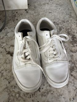 Leather Vans 6men. 7.5womens