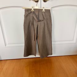 Vintage French Capri Pants Striped