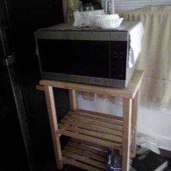 Microwave And Stand 