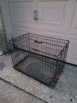 Black Wire Folding Dog Crate