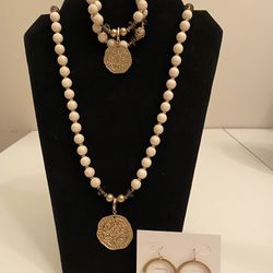 Premier Design Necklace, Earrings, and Bracelet. 3 Pc Set, New
