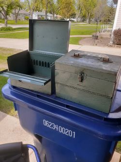 2 Small Metal Tool Boxes