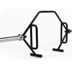 Fitvids Olympic 2-Inch Hex Weight Lifting Trap Bar with Long and Rotating Sleeves, 1000 lb Capacity