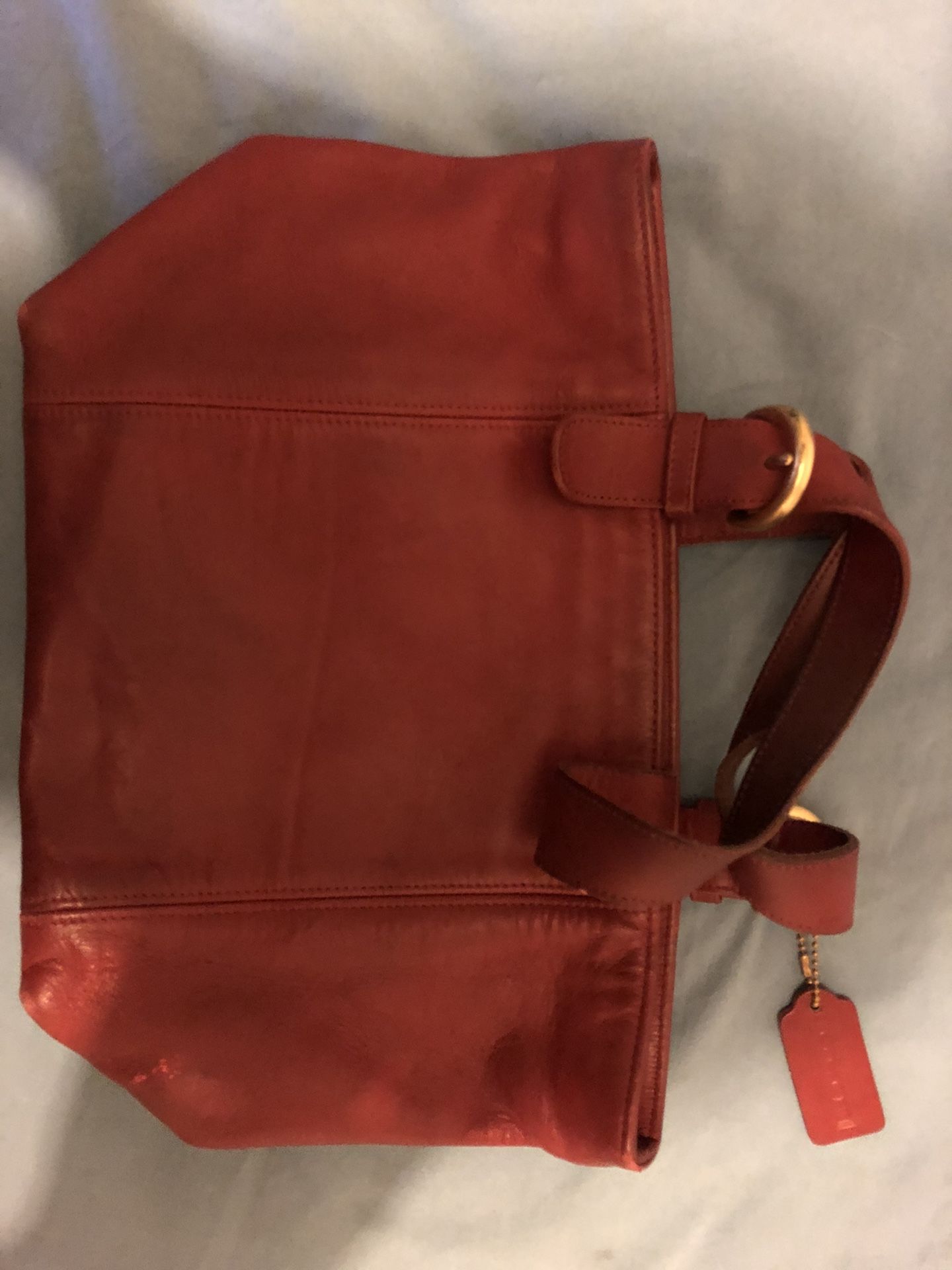 Rarely Used Red Leather Coach Purse