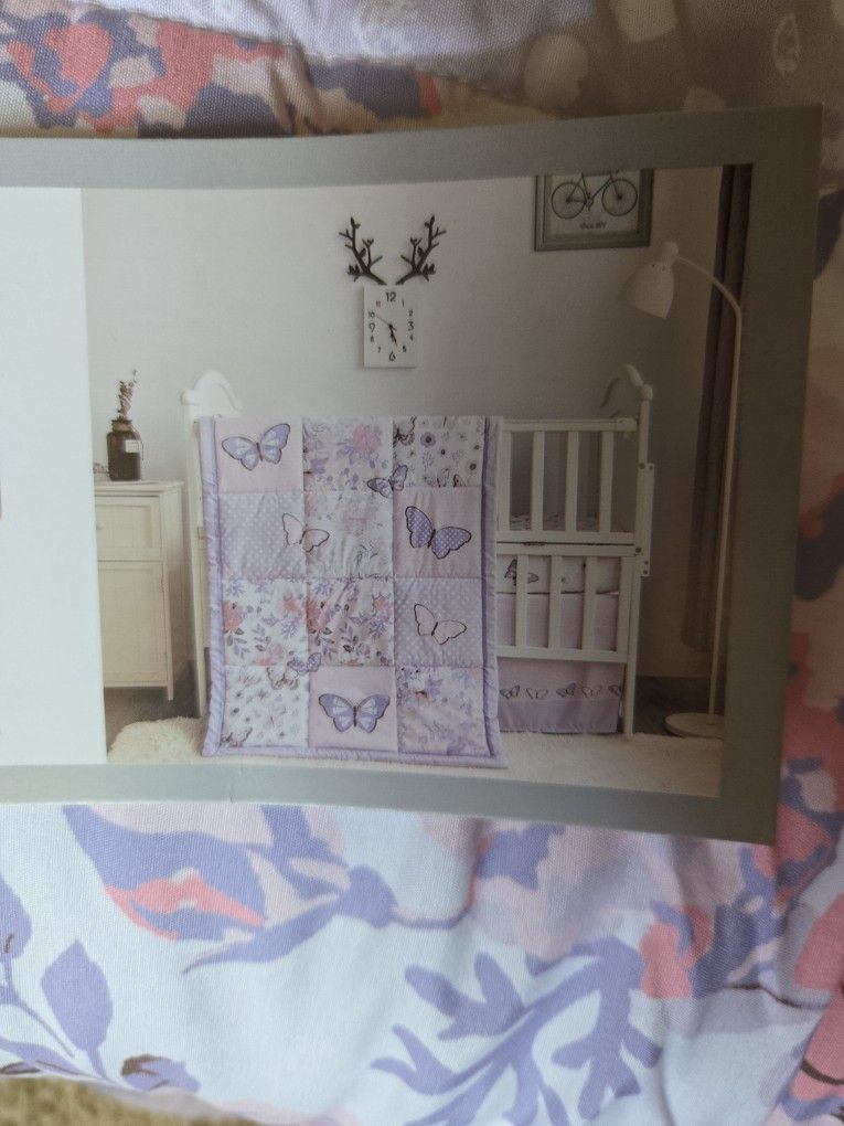 Bedding For Crib Purple Butterfly 🦋 💜
