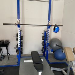 Power Rack and Adjustable Weight Bench