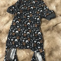 Dog Onesie Pjs Black