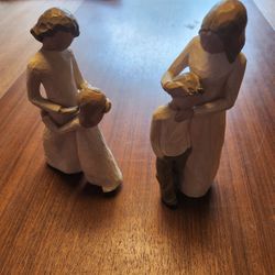 willow tree mother daughter and mother son statues