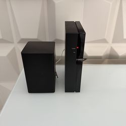 Samsung soundbar with subwoofer and two rear speakers