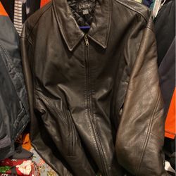 J Crew Leather Jacket Size Large