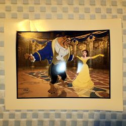 Beauty and the Beast Disney Store Lithograph 11" x 14".. see description 