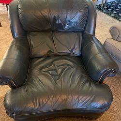 $25.00 Navy Leather Chair