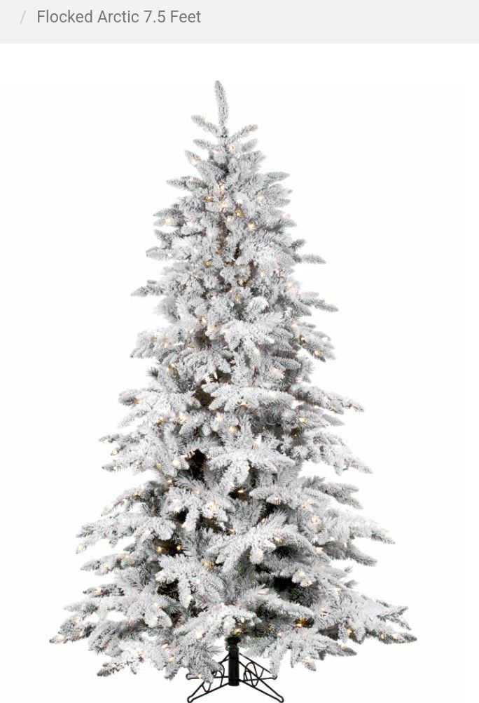Aldik Home Christmas Tree Flocked Arctic 7.5 Feet