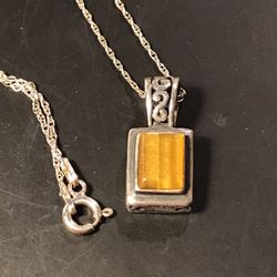 ❤️Tiger Eye .925 Pendant Necklace❤️