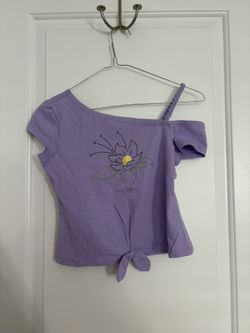 Disney Princess Tangled Rapunzel Lilac Purple Girl’s T-Shirt Size 5/6