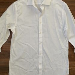 Michael Kors NWT slim fit white button down dress shirt Men Size Large 16 32/33