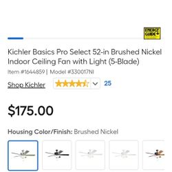 52" Led Ceiling Fan