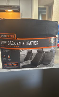 Pro Elite.  Low Back Faux Leather Seat Covers