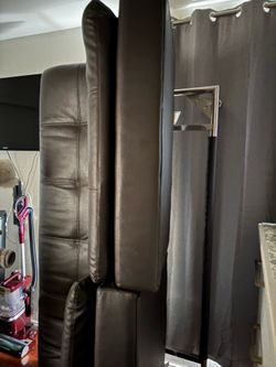 Selling leather sofa bed convertible. Originally bought from Costco.
