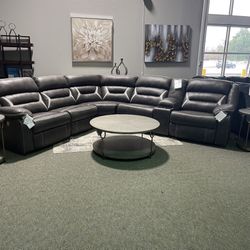 Brand New Power Reclining Sectional In Gray. Get Now Pay Later Delivery Available 