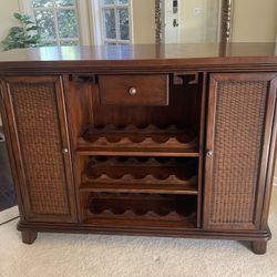 Gorgeous Wood & Rattan Bar