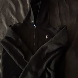 Black Polo Zip Up 