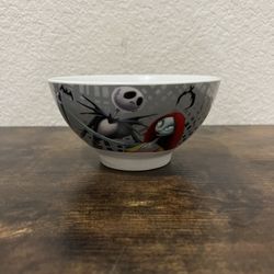 Disney Nightmare Before Christmas Ceramic Halloween Bowl Jack Skellington