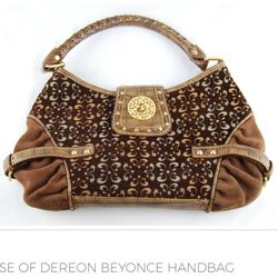 HOUSE OF DEREON Beyonce Handbag Purse Hobo Shoulder Bag Brown