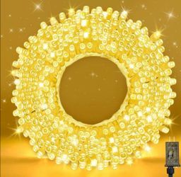Warm White 210 LED String Lights – 70FT Transparent Wire, Waterproof & Connectable Christmas Tree Lights for Indoor Outdoor Holiday Décor