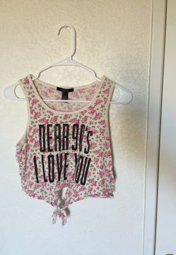 Forever 21 floral 90’ crop