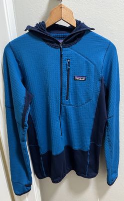 Patagonia Hoody Men's R1 Pullover Hoody Balkan Blue Sz S