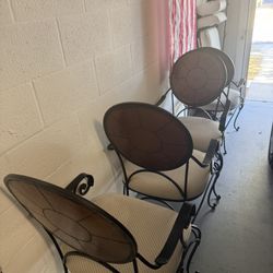 4 Beautiful Wrought Iron Chairs 