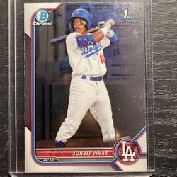2022 Bowman Chrome Jorbit Vivas 1st Bowman Rookie Baseball Card #BCP-24