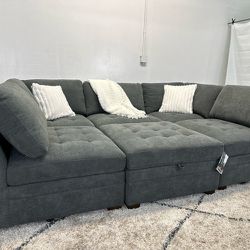 Tisdale Grey Sectional Couch - Free Delivery
